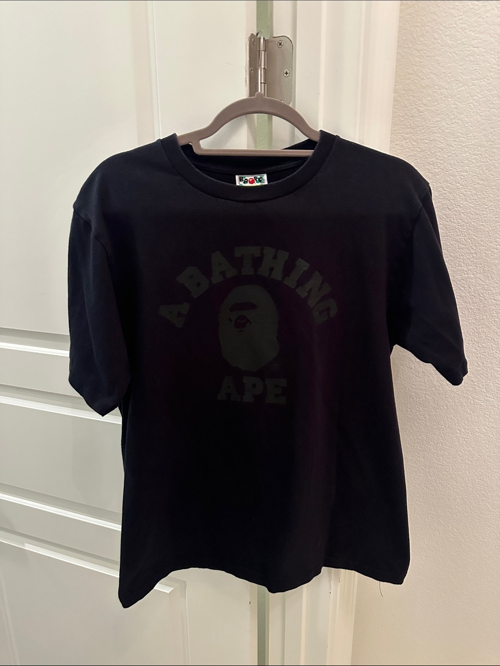 A Bathing Ape Black Logo Short Sleeve Tee